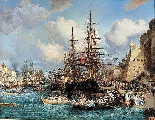 Jules Joseph Lefebvre Port de Brest Norge oil painting art